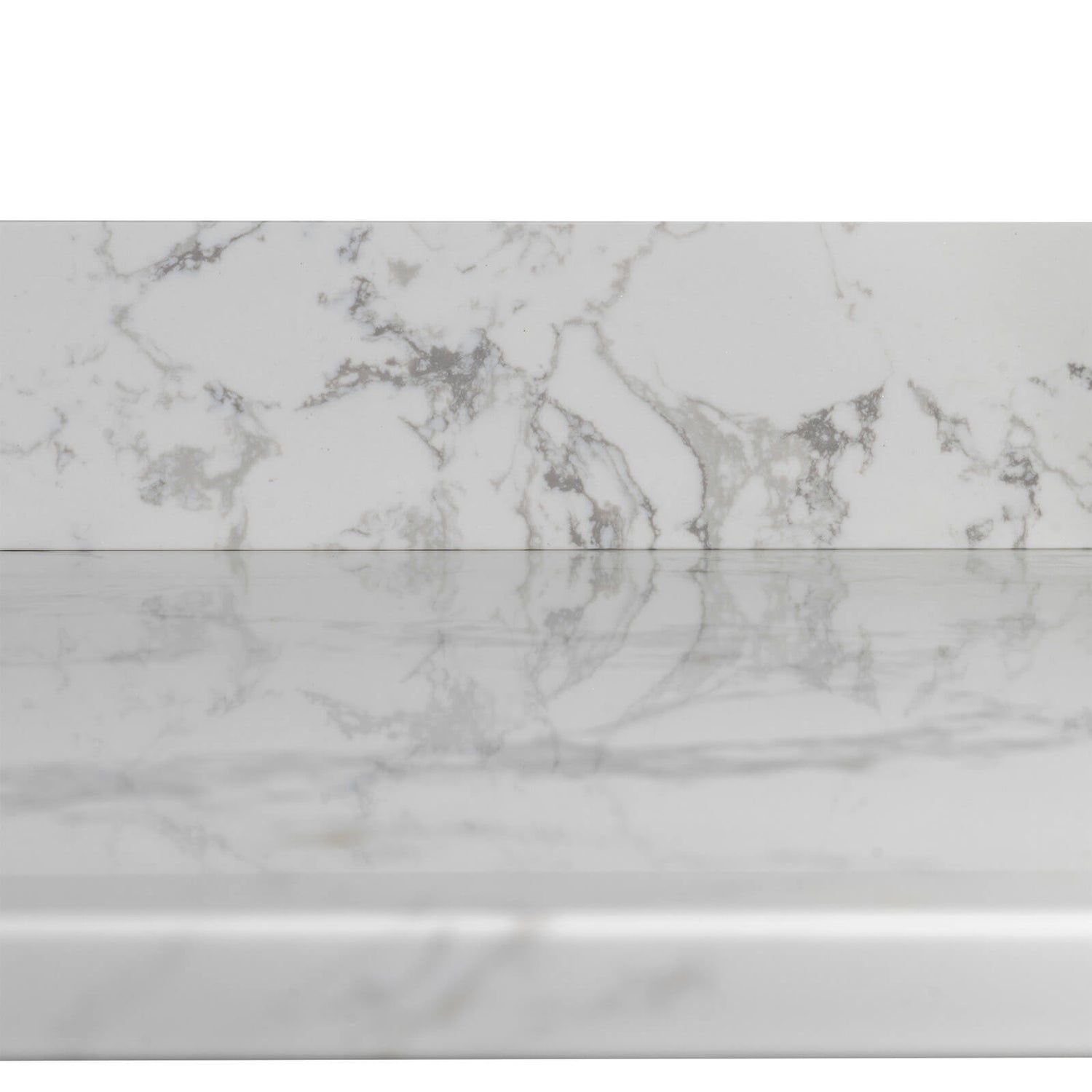 43 inch Carrara marble vanity top for bathroom with faucet hole