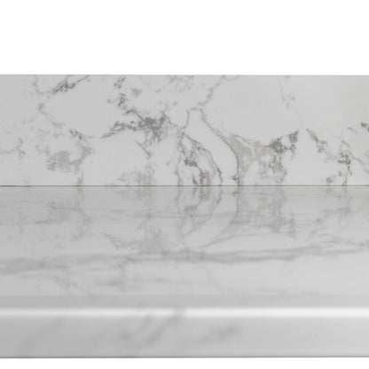 43 inch Carrara marble vanity top for bathroom with faucet hole