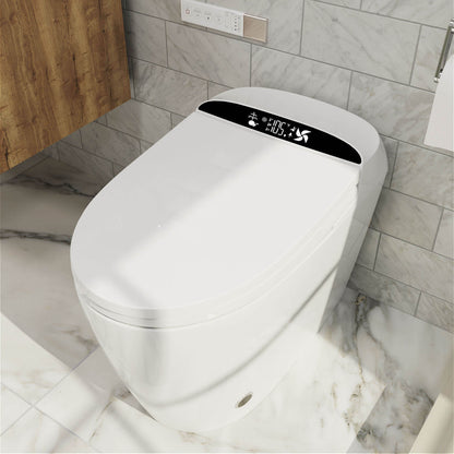 Giving Tree One-Piece Elongated Floor Smart Toilet with Bidet, Adjustable Mobile Drying