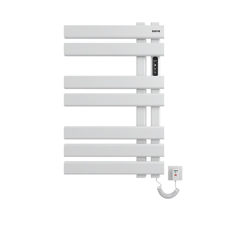 Electric Towel Warmer, Heated Towel Rack with Touch Panel, Timer &amp; Adjustable Temperature, Flat 7 Bar Towel Warmer, Plug-in