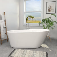 61" x 24" Acrylic Trapezoid Freestanding Bathtub