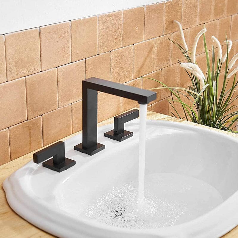 Two-Handle Widespread 8-Inch Bathroom Sink Faucet 3-Hole