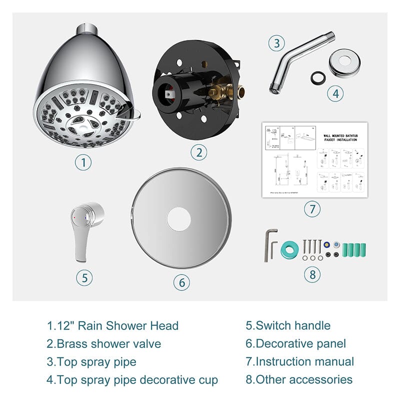 Giving Tree Filtered Shower Head Set with 8 Spray Mode