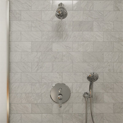 8 Spray Filtered Shower Head and Hand Shower for Small Bathroom