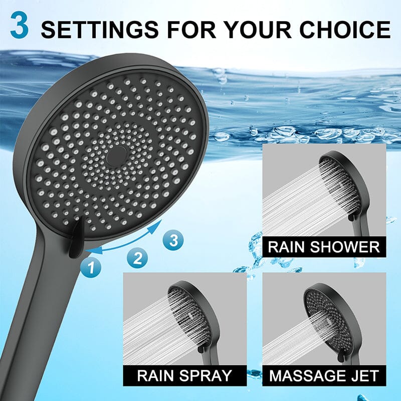 10&quot; Wall Mount Round Shower Set with Head Shower &amp; Hand Shower Combo Set