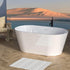 54 inch White Oval Acrylic Bathtub