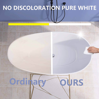 55 inch glossy white acrylic freestanding bathtub cleaning effect comparison chart