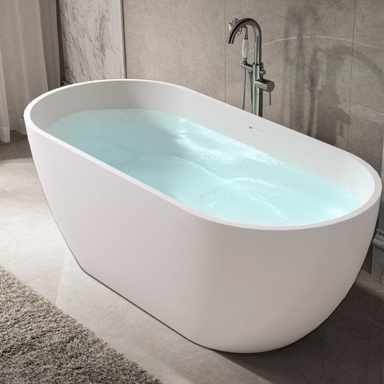 modernization 59&quot; Center Drain White Bathtub