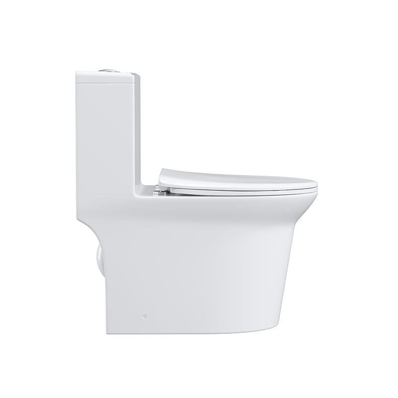 GIVINGTREE Siphonic Jet Dual Flush Elongated One Piece Toilet with Comfortable Seat Height