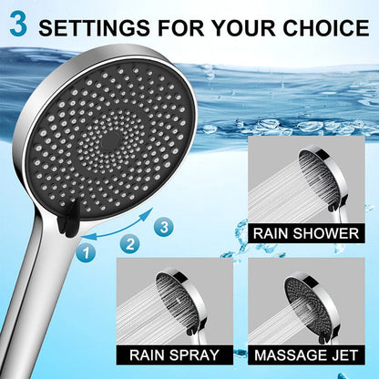 10&quot; Wall Mount Round Shower Set with Head Shower &amp; Hand Shower Combo Set