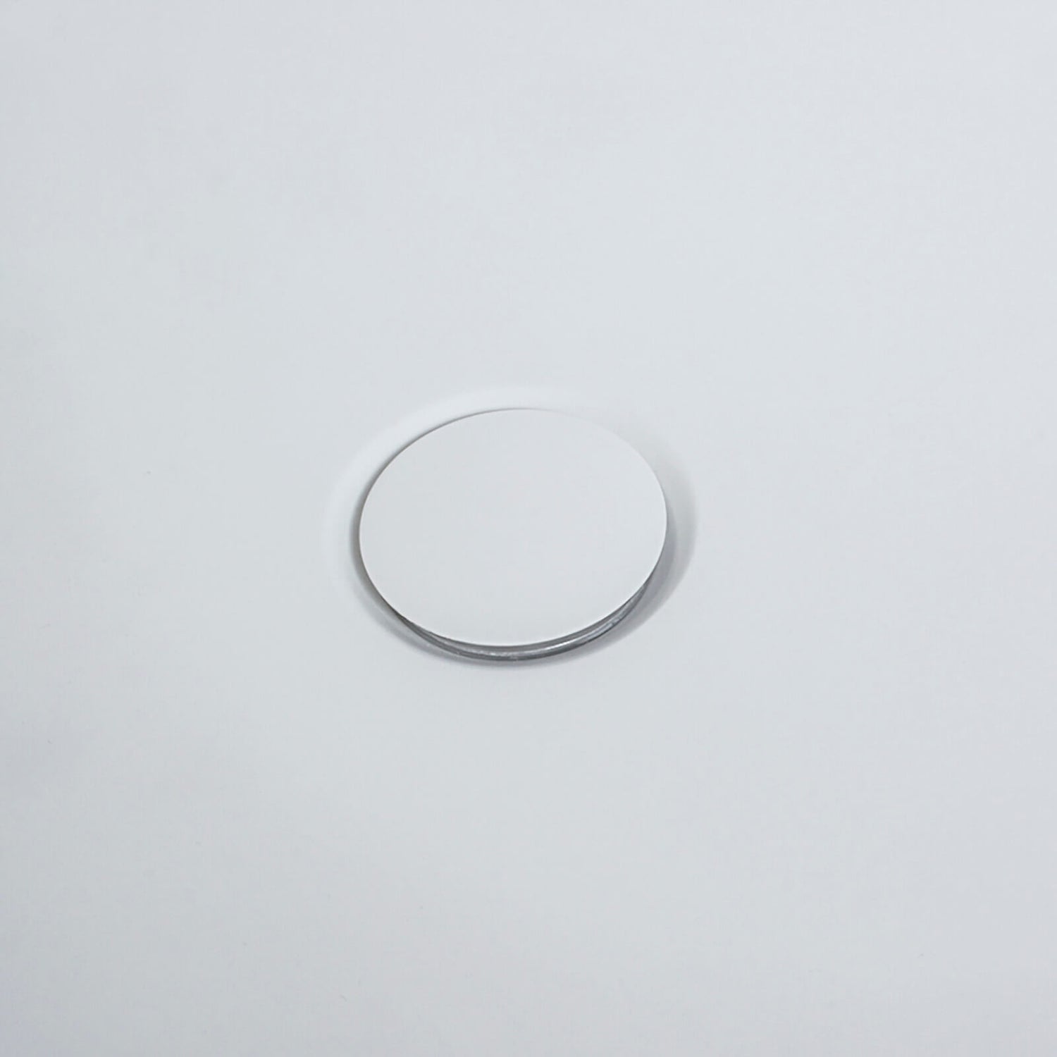 66 in Matte White Egg Shape Solid Surface Tub Drain