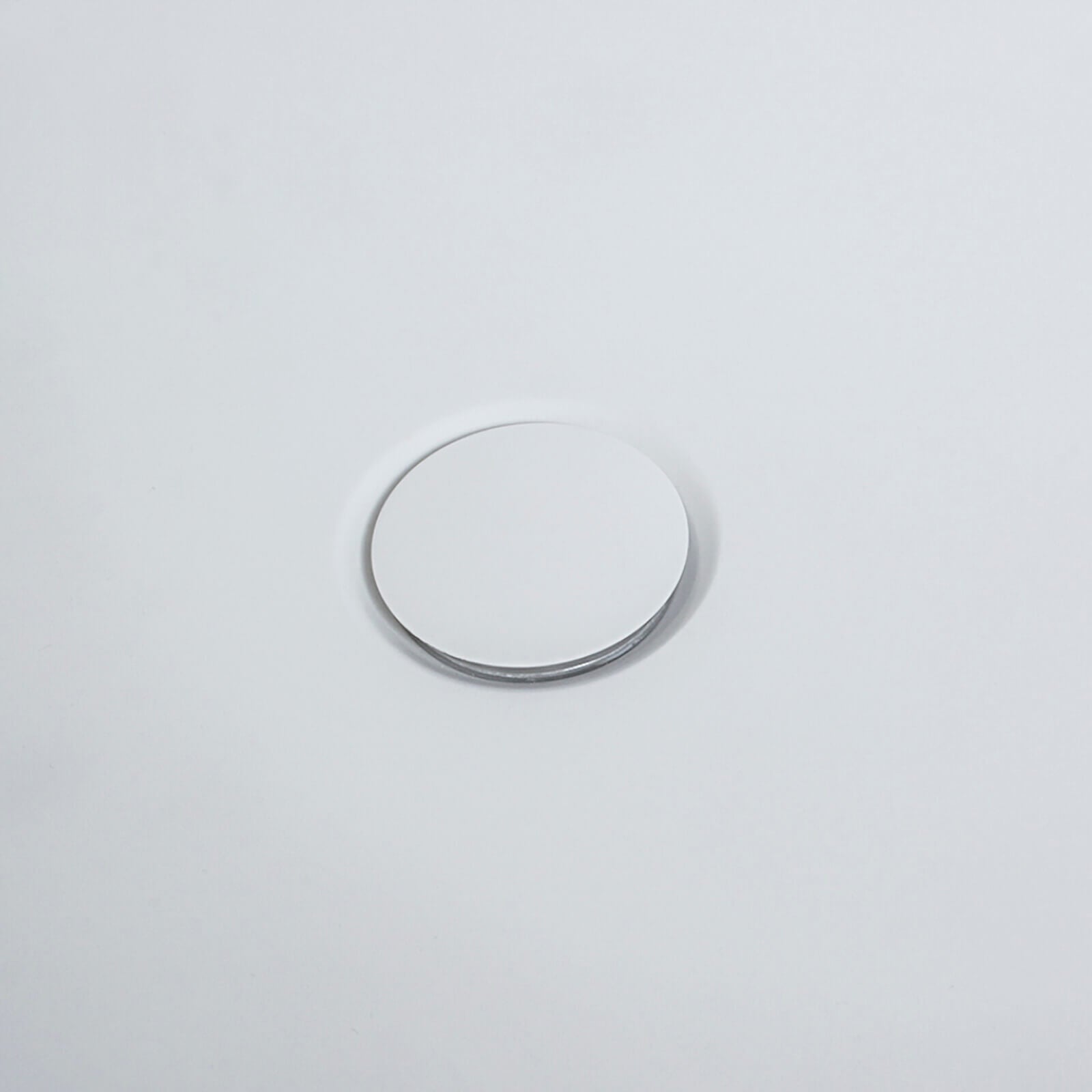 66 in Matte White Egg Shape Solid Surface Tub Drain