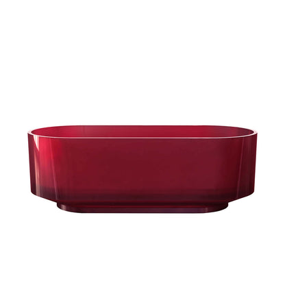 67 inch Cherry Red Solid Surface Bathtub