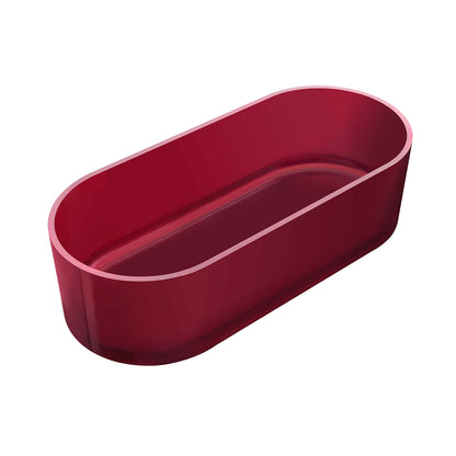 67 inch Cherry Red Stone Resin Solid Surface Bathtub