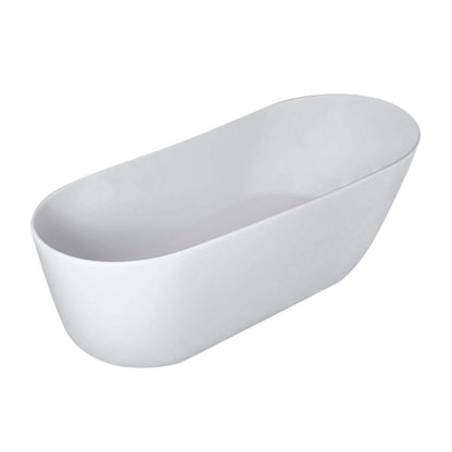 67 inch Matte White Slipper Stand Alone Tub