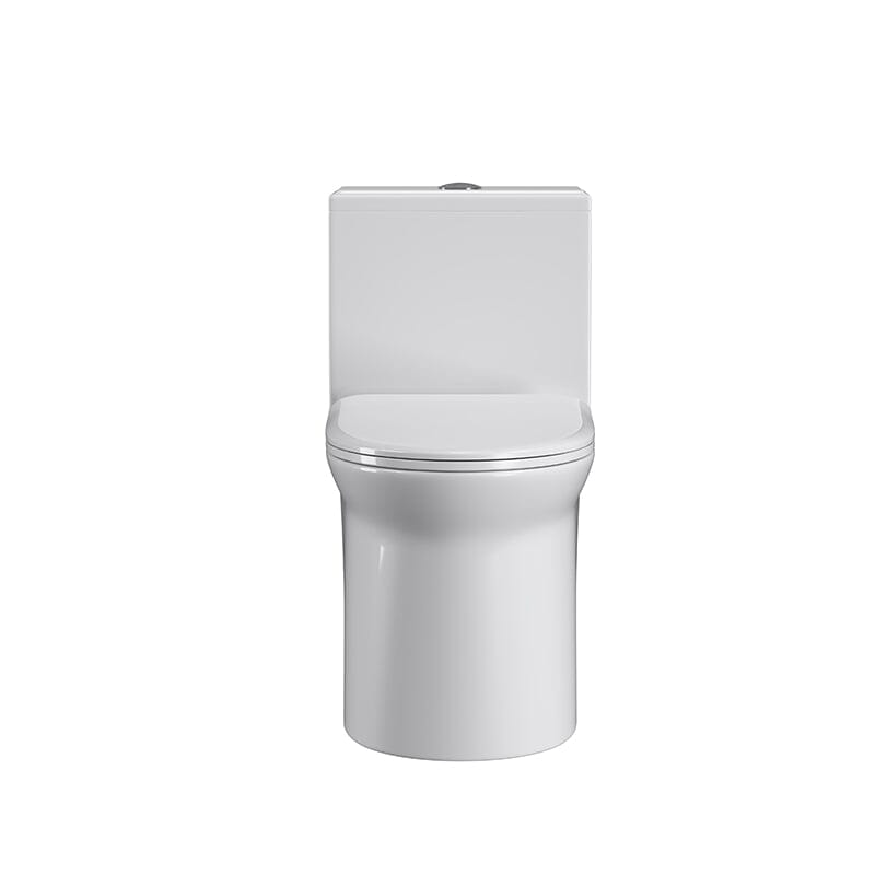 GIVINGTREE Siphonic Jet Dual Flush Elongated One Piece Toilet with Comfortable Seat Height