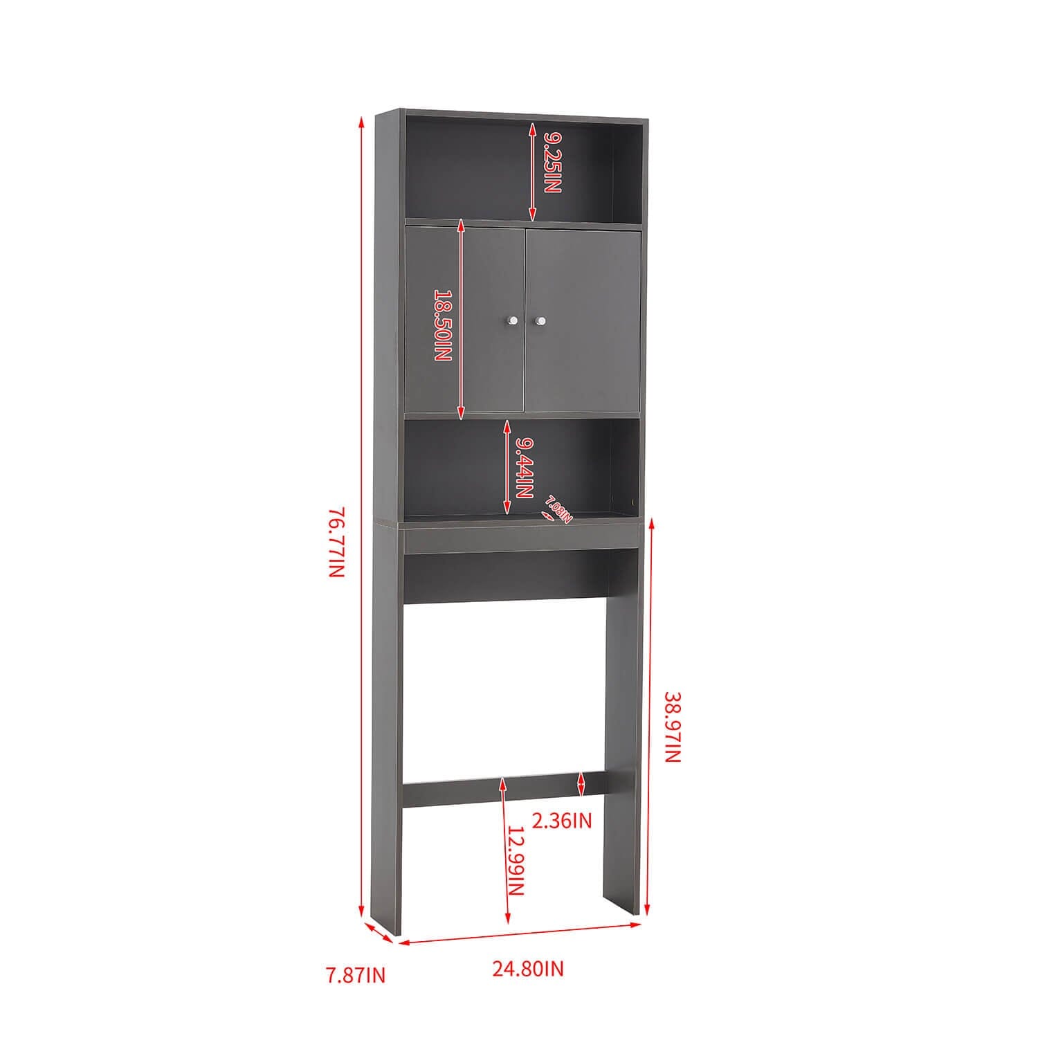 GIVING TREE Over The Toilet Storage Cabinet with Shelf and Double Doors