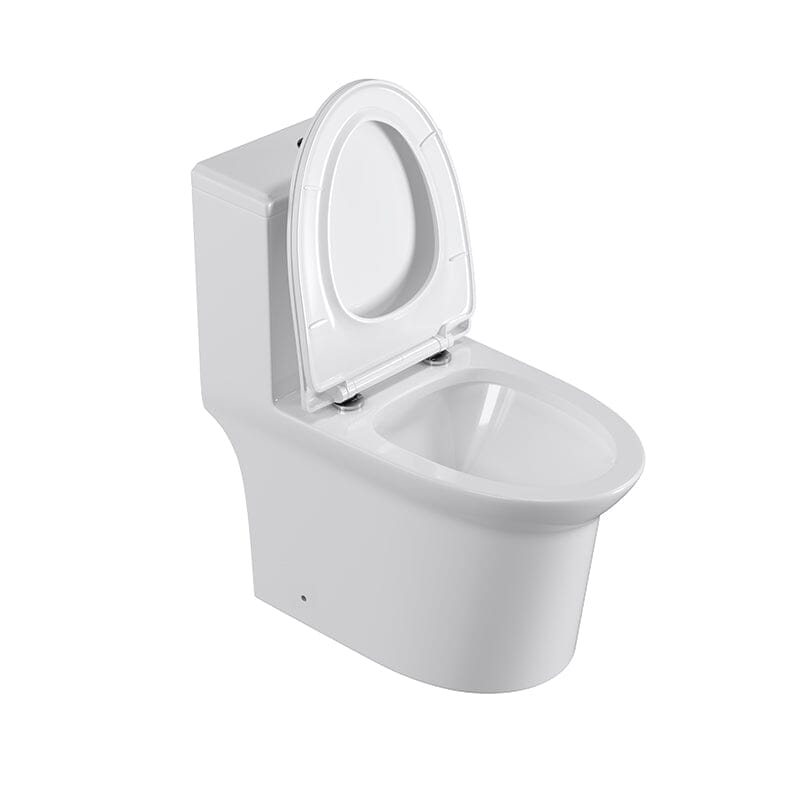 GIVINGTREE Siphonic Jet Dual Flush Elongated One Piece Toilet with Comfortable Seat Height