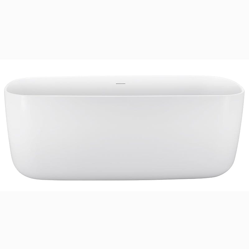 Mokleba 67&quot; Acrylic Rounded Rectangle Freestanding Soaking Bathtub Double Ended