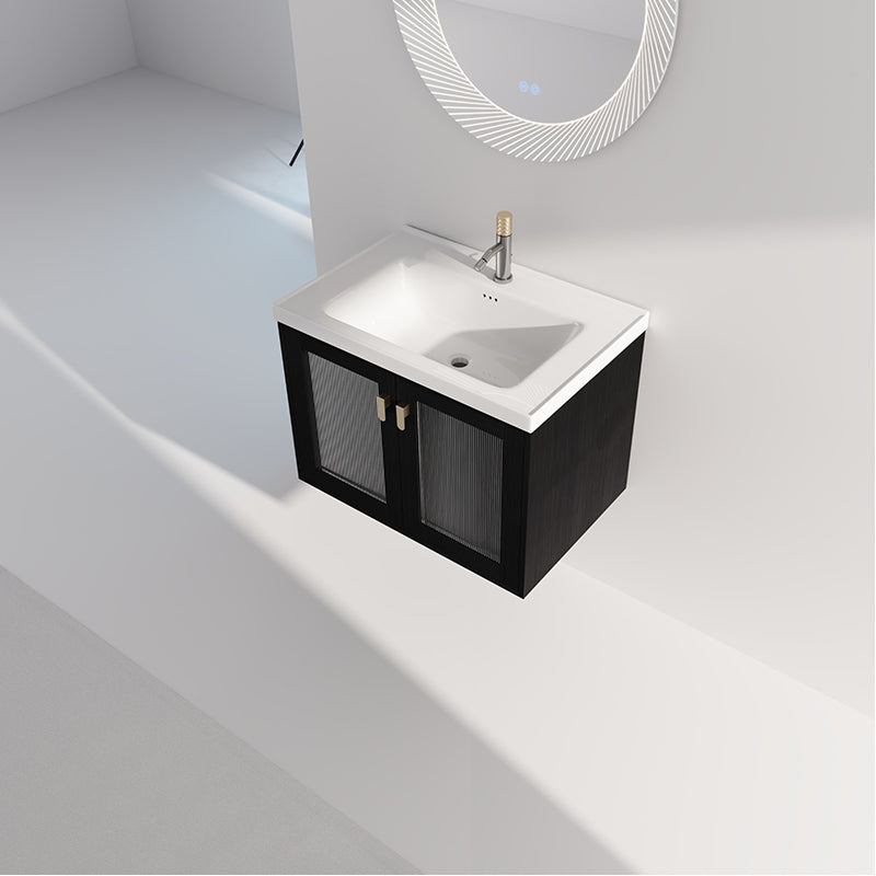 28 Inch Wall-Mounted  Bathroom Vanity with Sink, for Small Bathroom