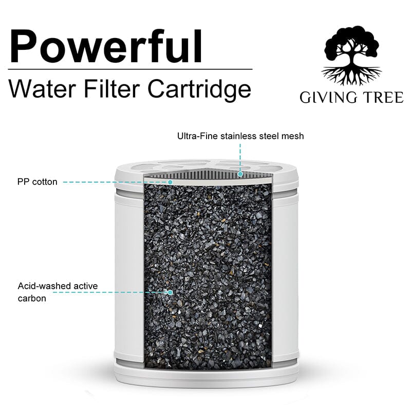 Giving Tree Filtered Shower Head Set with 8 Spray Mode