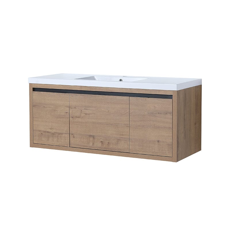 48-Inch Large Countertop Bathroom Vanity with Sink Floating Mount Soft-Close Drawers