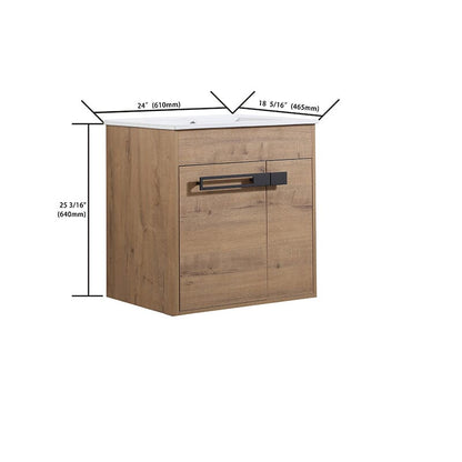 Plywood Imitative Oak Bathroom Vanity