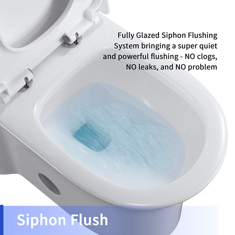 Giving Tree One-Piece Elongated Toilet Silent Siphon Jet Double Flushing with Bidet Sprayer