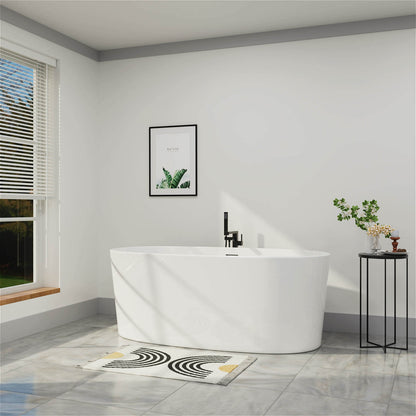 Modern 63 inch Acrylic Freestanding Soaking Tub