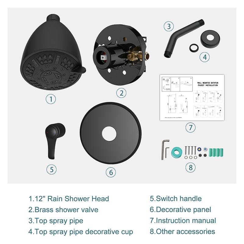 Giving Tree Filtered Shower Head Set with 8 Spray Mode