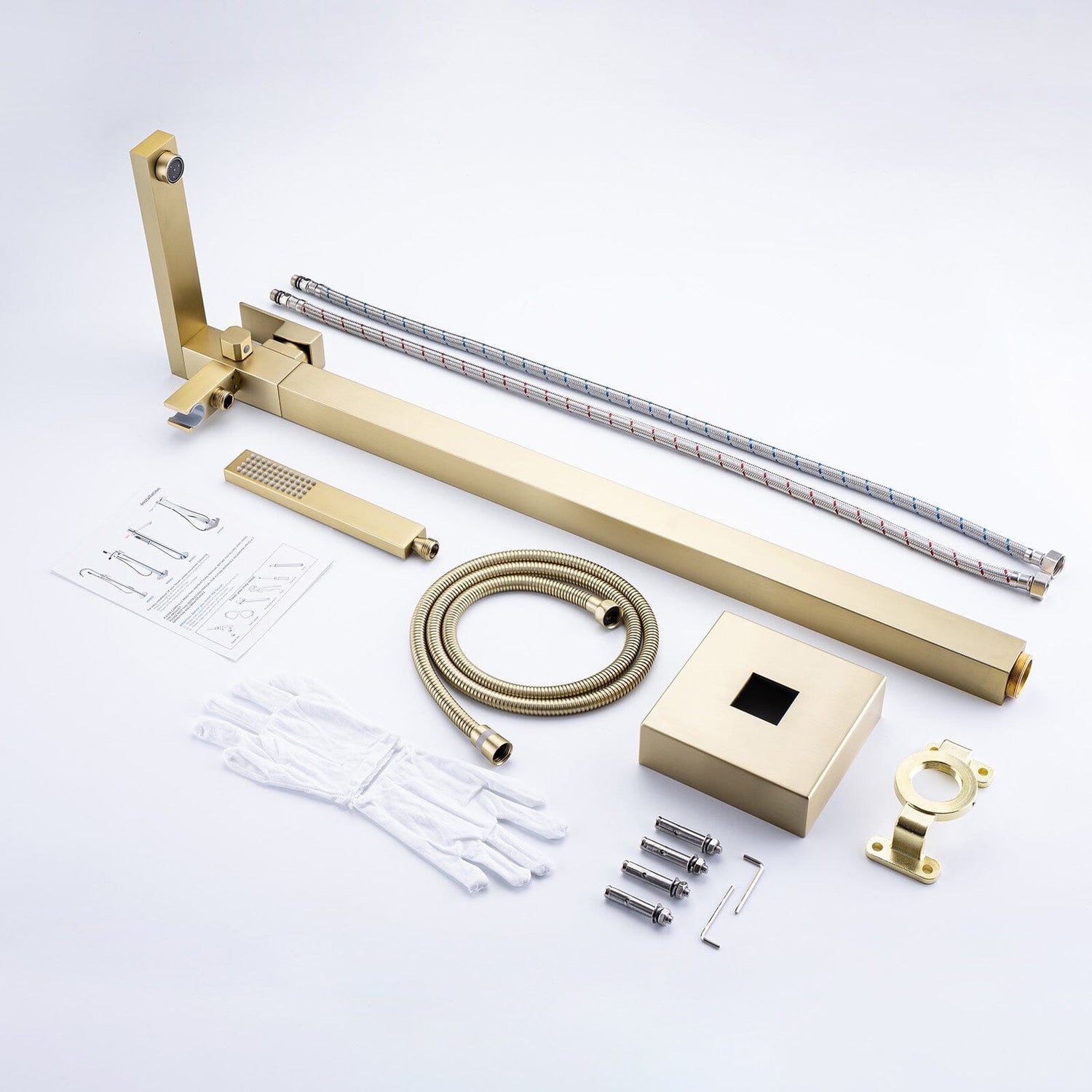 Brushed Gold Freestanding Tub Filler Faucet Parts