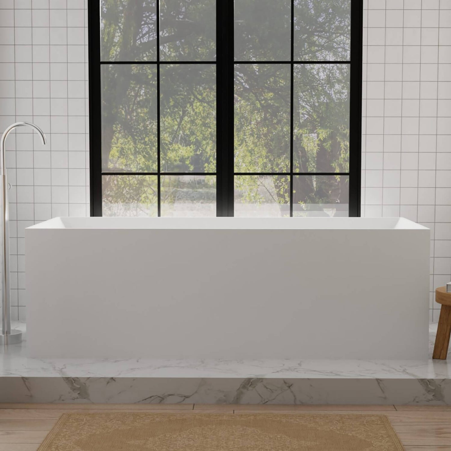 Badeloft's best-selling rectangular freestanding bathtub