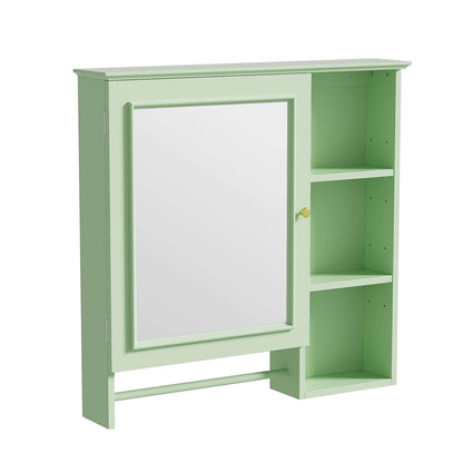 Bathroom Storage Solution Green Medicine Cabinet with Adjustable Storage