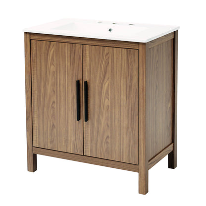 30&quot; Floor Standing Wood Finish Bathroom Vanity