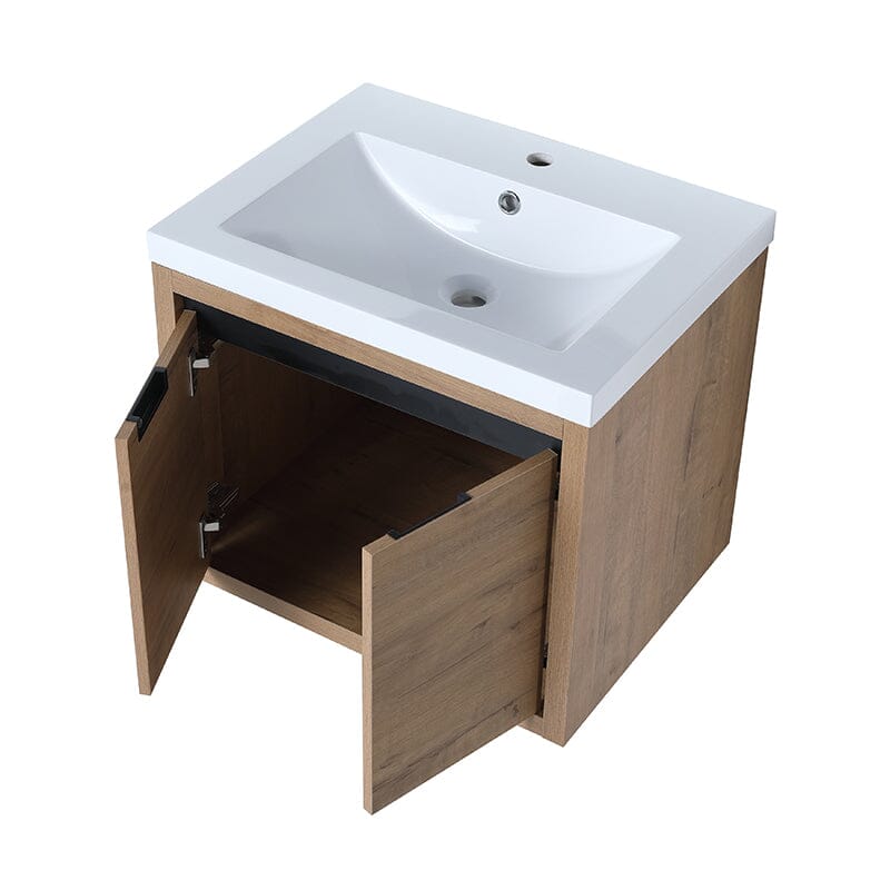 24 Inch Small Bathroom Vanity Cabinet With Sink Float Mounting Design