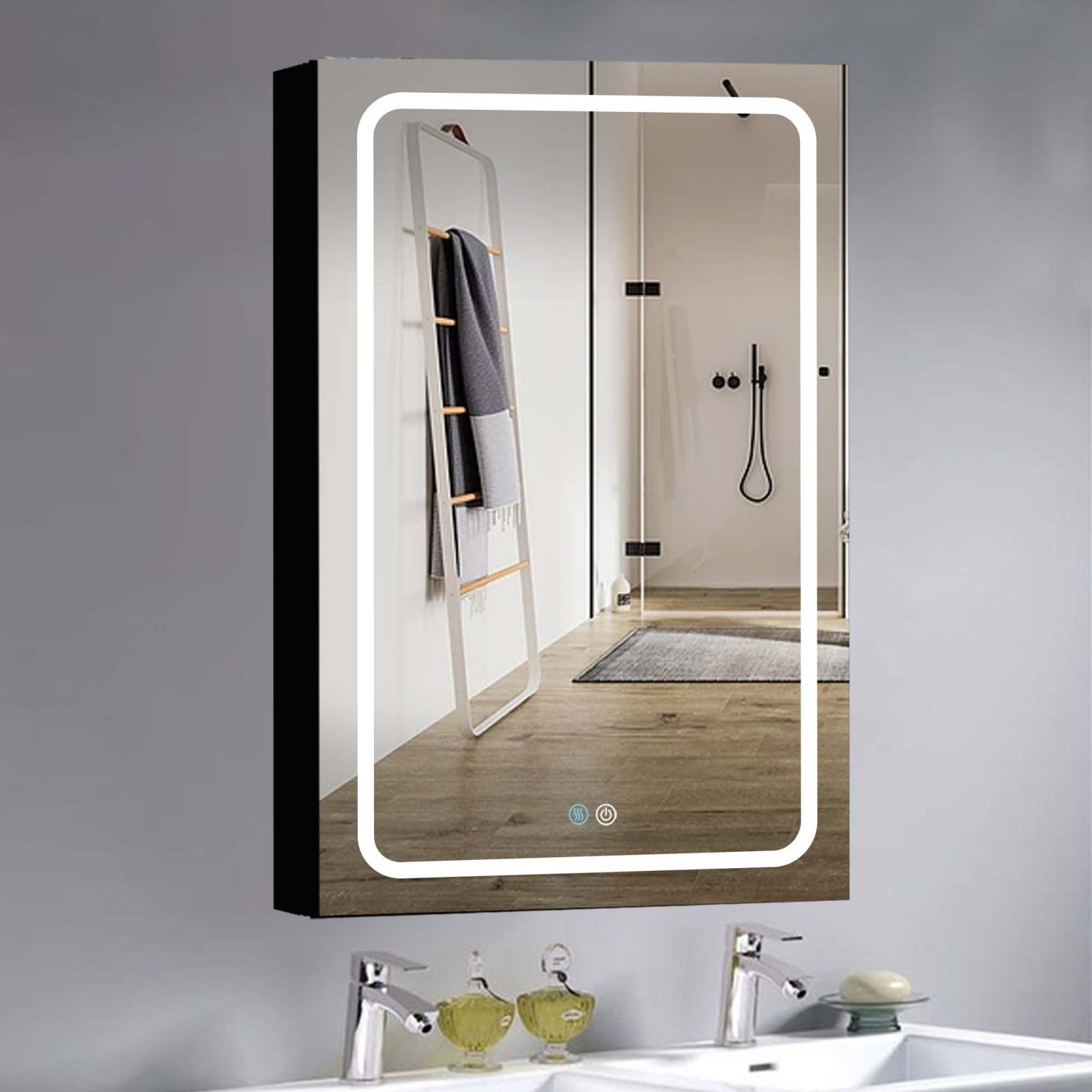 Bathroom Cabinet with LED Mirror