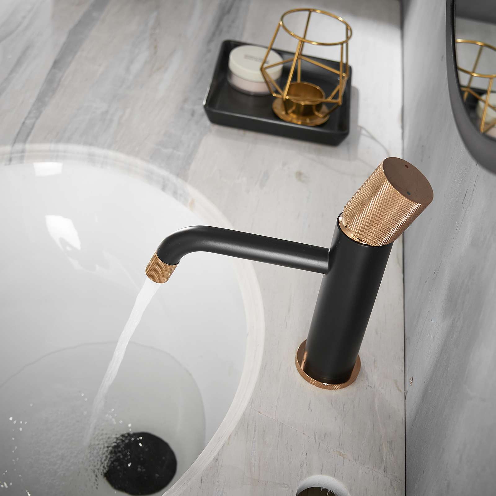 Black Gold Deck Mounted Single Hole Faucet