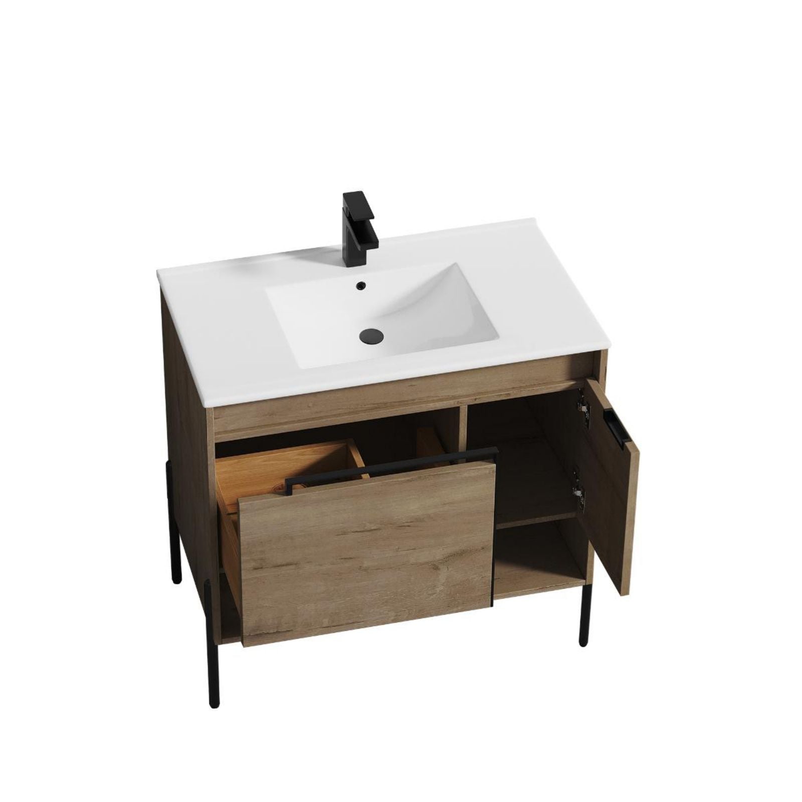 Blossom 36&quot; Oak Freestanding Vanity with Storage