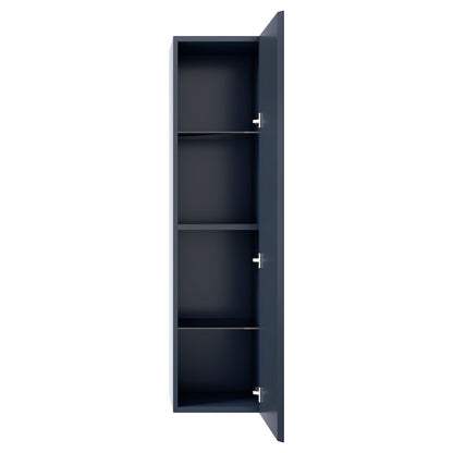 Blossom 48&quot; Wall-Hung Side Cabinet 1 Door 3 Shelves Blue