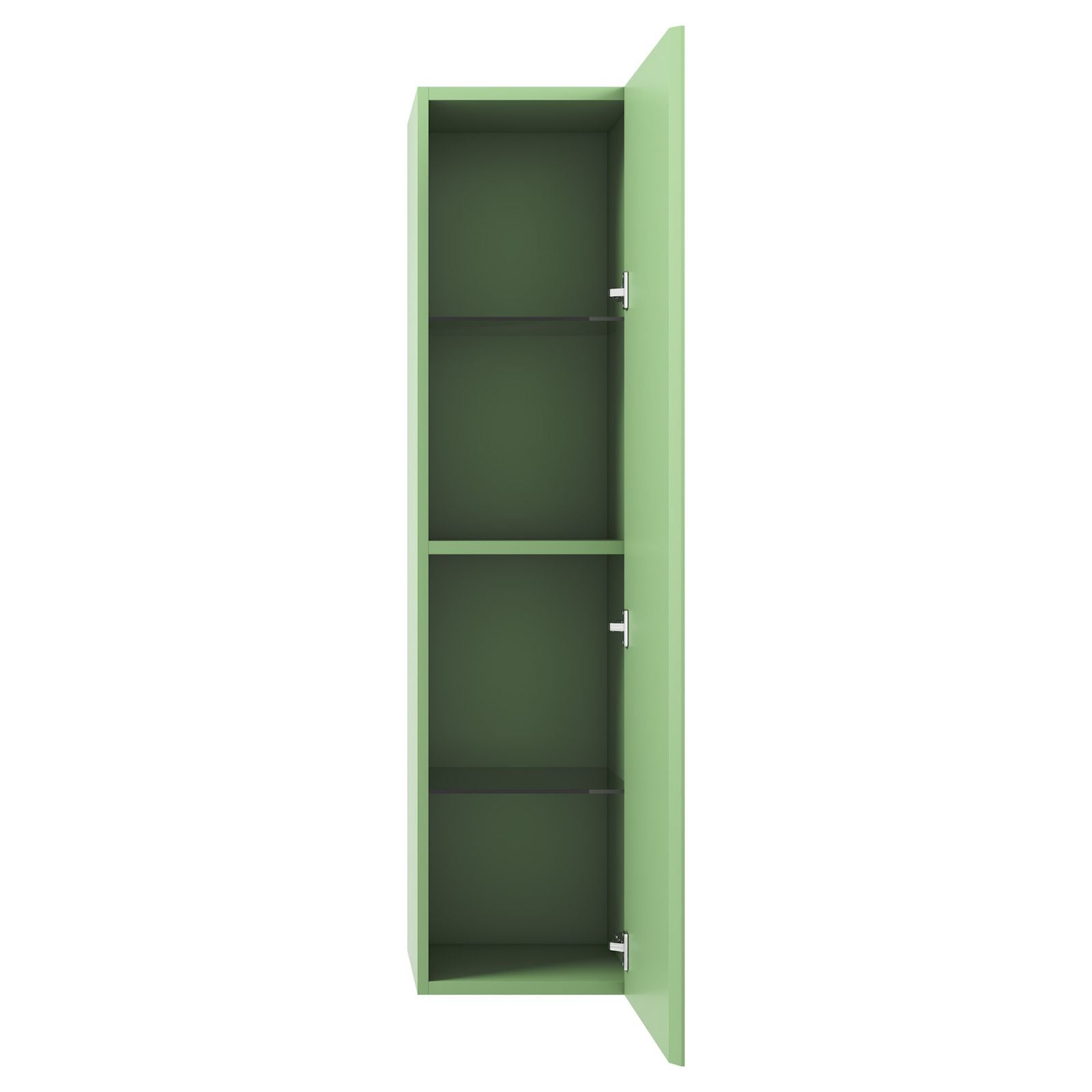 Blossom 48&quot; Wall-Hung Side Cabinet 1 Door 3 Shelves Green