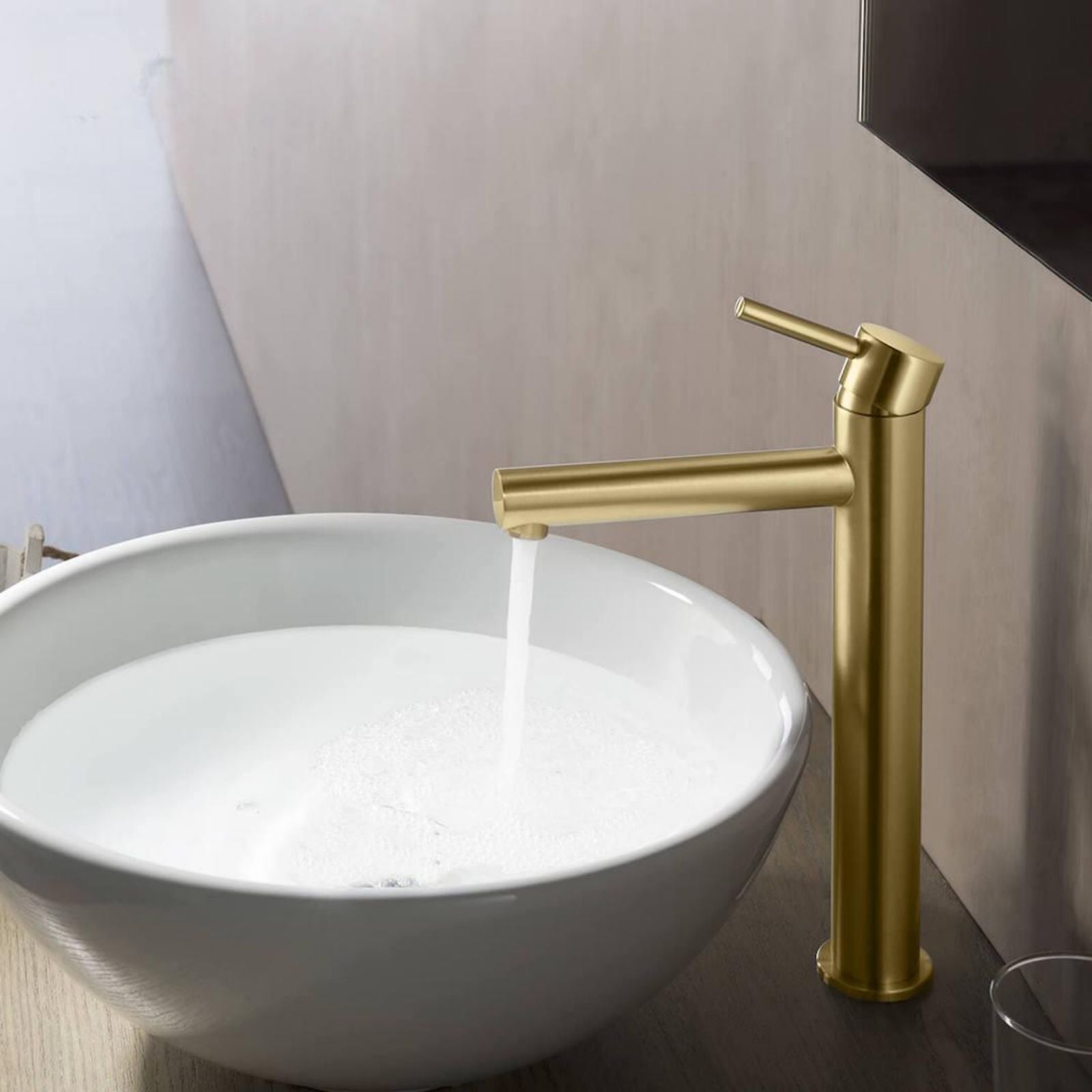 Blossom 7x12 Long Cylinder Lever Handle Bathroom Sink Single Hole Faucet