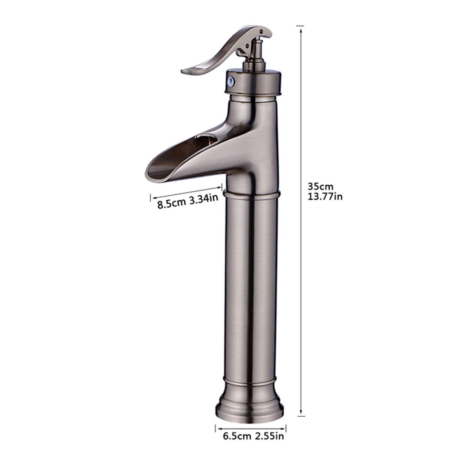 Ceramic Waterfall Faucet Size