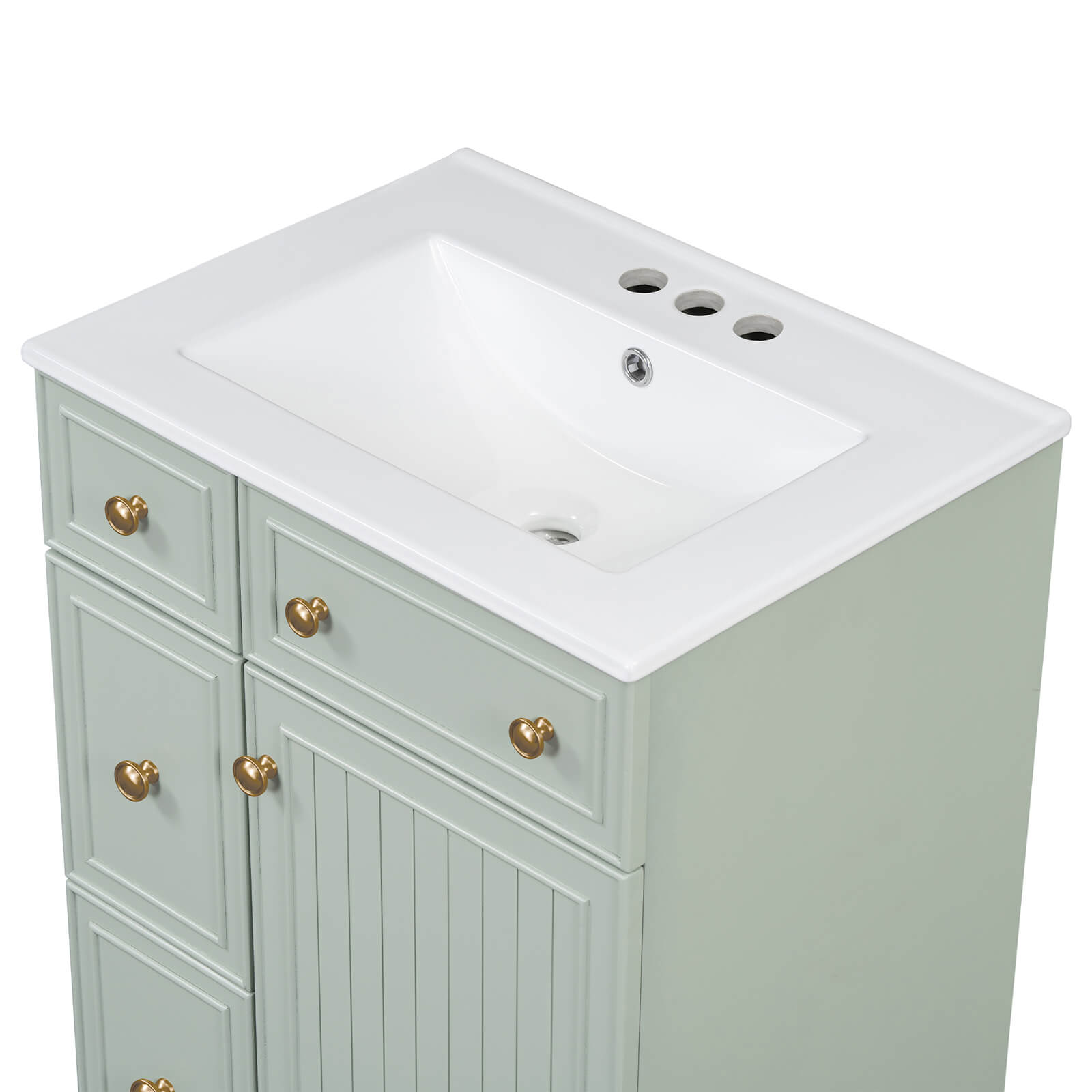 Ceramic sink of 24-inch bathroom vanity