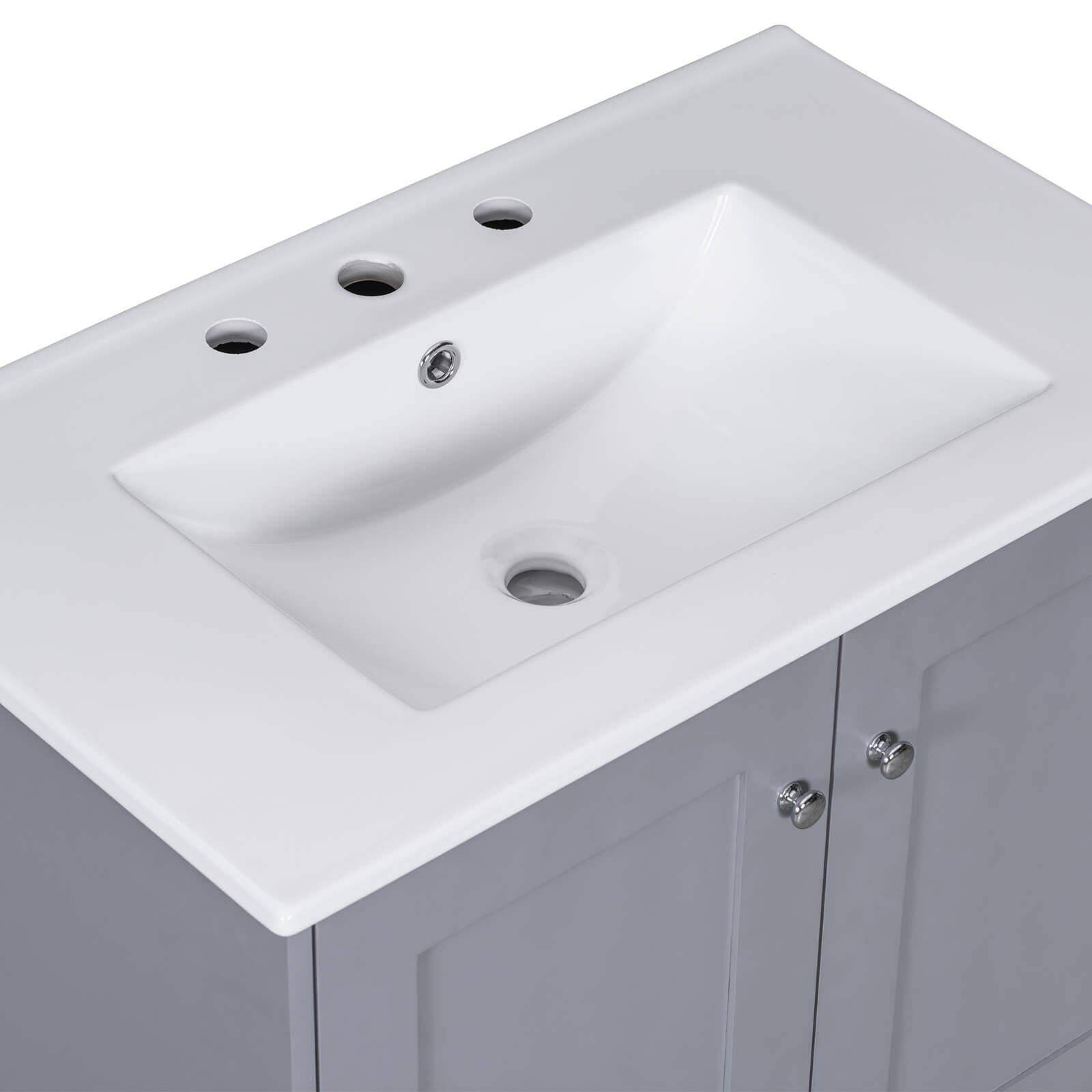 Compact-traditional-gray-vanity-with-a-built-in-ceramic-sink