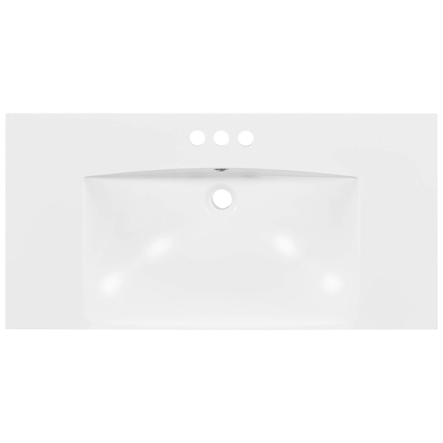 Customizable Bathroom Vanity Top with Resin Sink and Widespread Faucet Holes