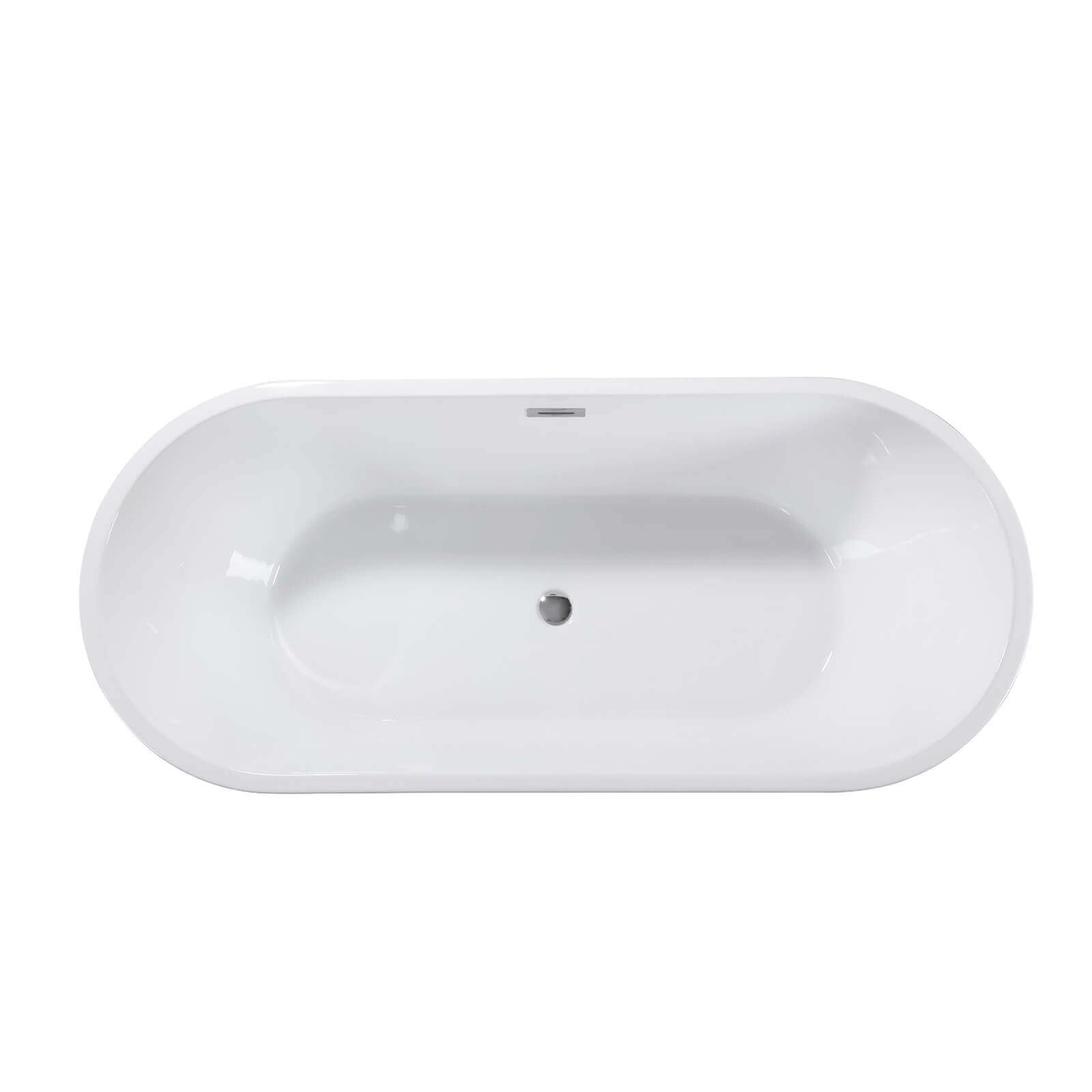 67&quot; Fluted Acrylic Freestanding Tub