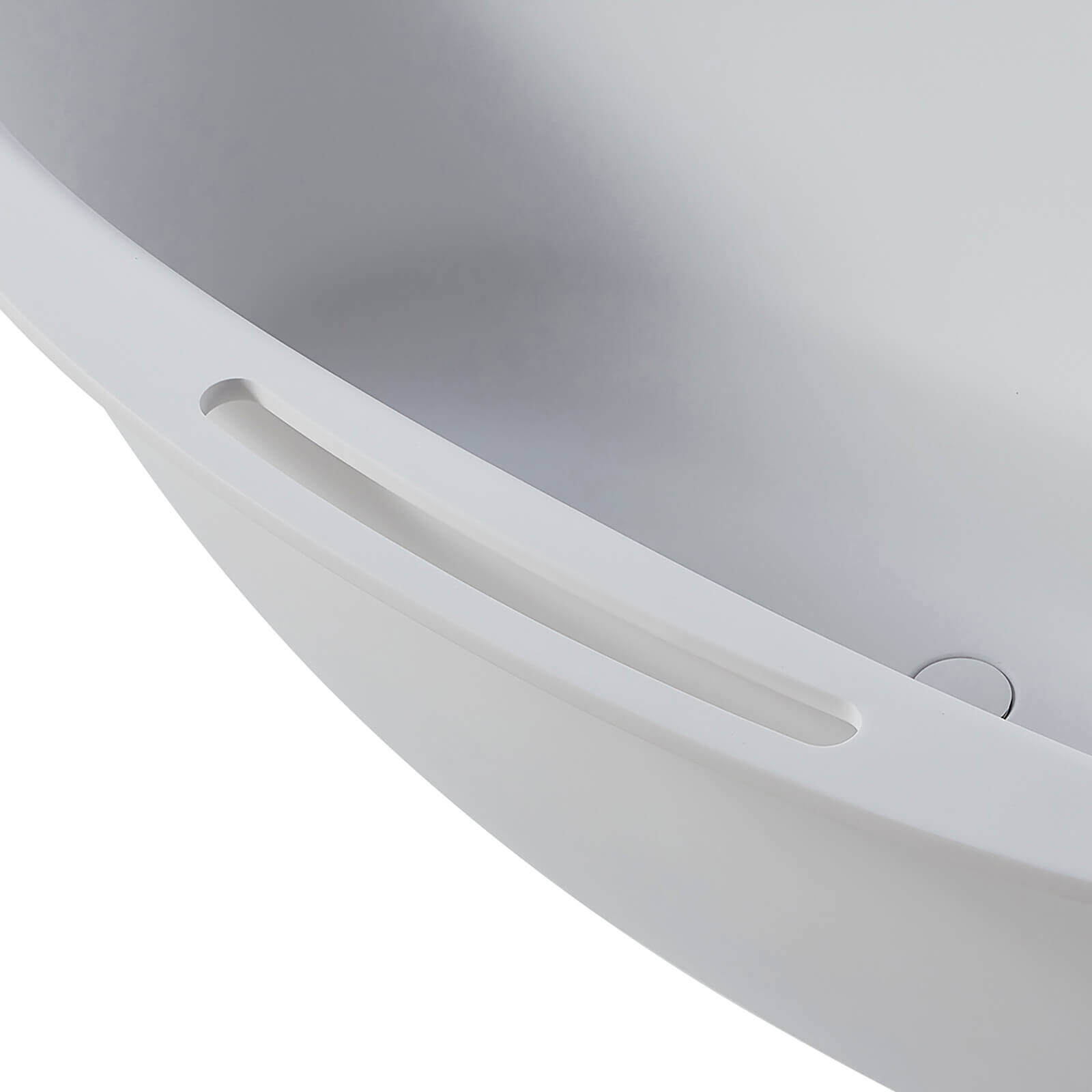 Detail of towel rack for 63 inch solid surface bathtub