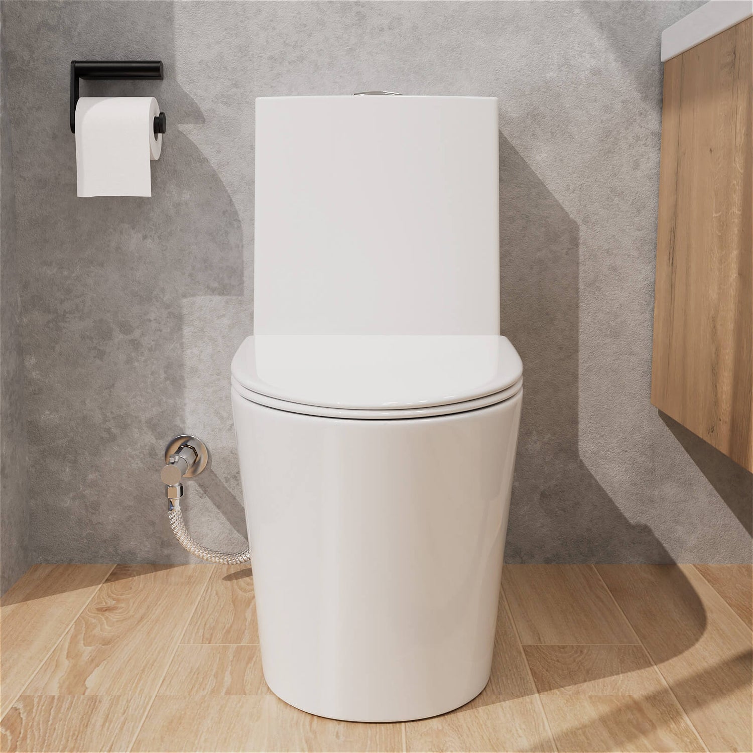 Giving Tree One Piece 1.1GPF/1.6 GPF Dual Flush Elongated Toilet