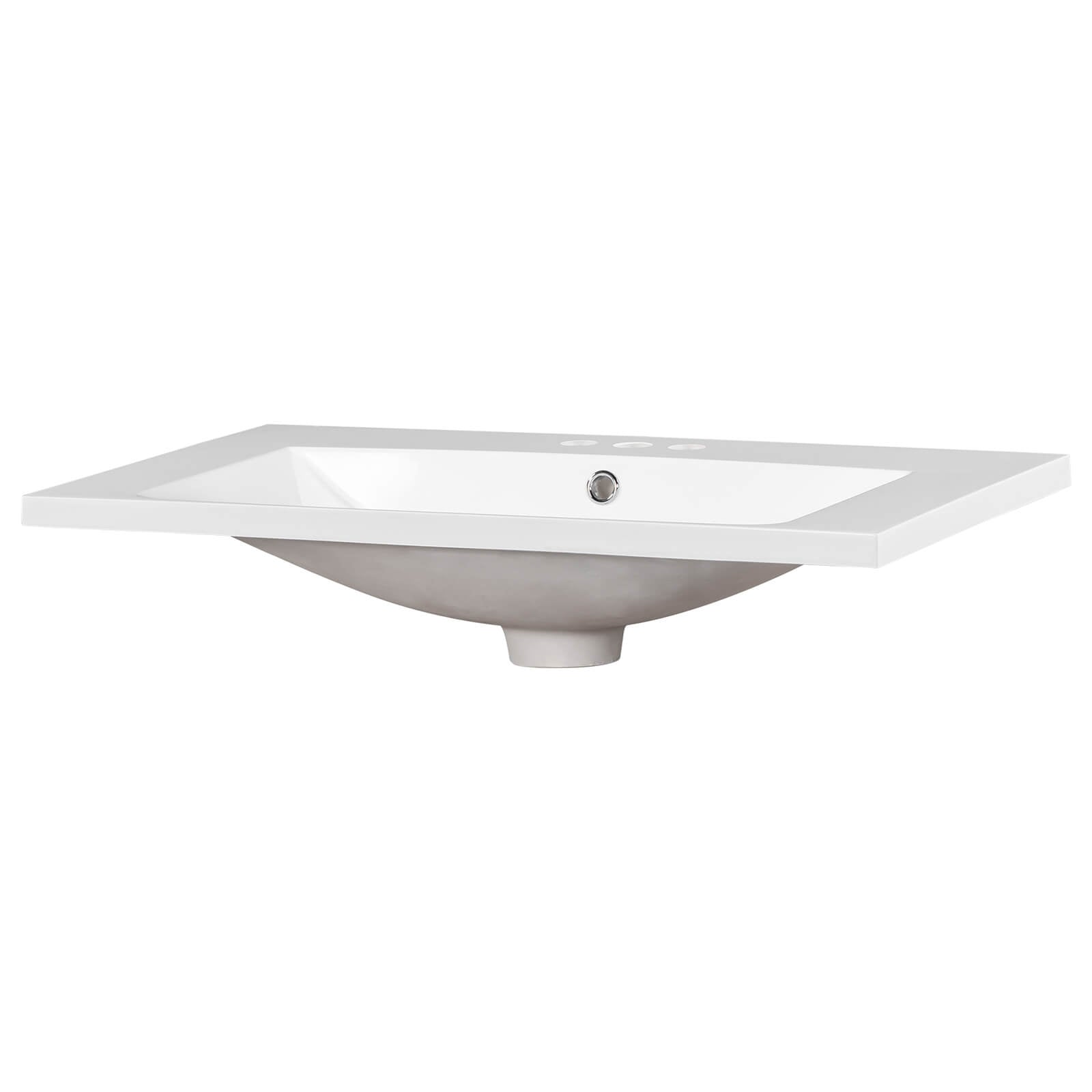 Durable 30x18 in resin vanity top with center sink and overflow protection_ perfect for bathroom upgrades in