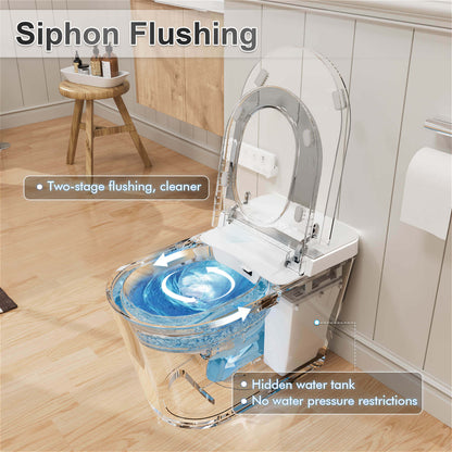 Flushing Instructions for Touchless Automatic Flush Smart Toilet